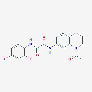 molecular formula C19H17F2N3O3 B2393275 N-(1-acetyl-3,4-dihydro-2H-quinolin-7-yl)-N'-(2,4-difluorophenyl)oxamide CAS No. 898439-74-2
