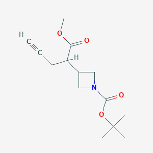 Tert-butyl 3-(1-methoxy-1-oxopent-4-yn-2-yl)azetidine-1-carboxylate