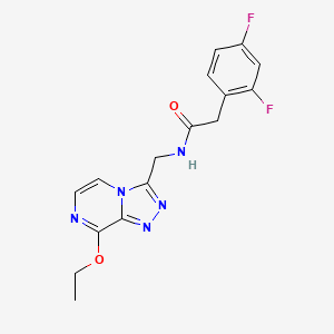 molecular formula C16H15F2N5O2 B2393279 2-(2,4-difluorophenyl)-N-((8-ethoxy-[1,2,4]triazolo[4,3-a]pyrazin-3-yl)methyl)acetamide CAS No. 2034275-48-2