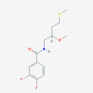 molecular formula C13H17F2NO2S B2393283 3,4-Difluoro-N-(2-methoxy-4-methylsulfanylbutyl)benzamide CAS No. 2309308-30-1