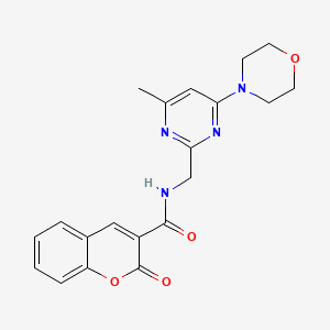 molecular formula C20H20N4O4 B2393287 N-((4-methyl-6-morpholinopyrimidin-2-yl)methyl)-2-oxo-2H-chromene-3-carboxamide CAS No. 1797977-78-6
