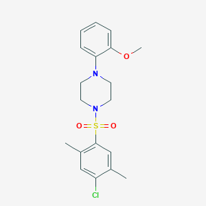 molecular formula C19H23ClN2O3S B239329 1-[(4-Chloro-2,5-dimethylphenyl)sulfonyl]-4-(2-methoxyphenyl)piperazine 