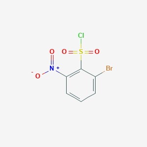 molecular formula C6H3BrClNO4S B2393296 2-Bromo-6-nitrobenzenesulphonyl chloride CAS No. 1261675-40-4