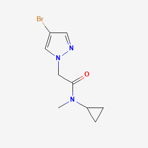 molecular formula C9H12BrN3O B2393307 2-(4-溴-1H-吡唑-1-基)-N-环丙基-N-甲基乙酰胺 CAS No. 1249688-89-8