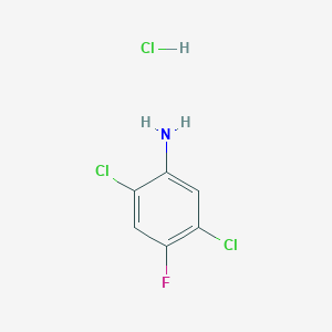 molecular formula C6H5Cl3FN B2393316 2,5-Dichloro-4-fluoroaniline;hydrochloride CAS No. 42823-28-9