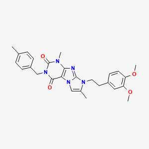 8-(3,4-dimethoxyphenethyl)-1,7-dimethyl-3-(4-methylbenzyl)-1H-imidazo[2,1-f]purine-2,4(3H,8H)-dione