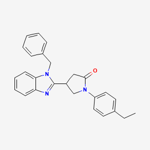 molecular formula C26H25N3O B2393319 4-(1-benzyl-1H-benzimidazol-2-yl)-1-(4-ethylphenyl)pyrrolidin-2-one CAS No. 847394-67-6