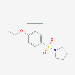 molecular formula C16H25NO3S B239332 2-Tert-butyl-4-(1-pyrrolidinylsulfonyl)phenyl ethyl ether 