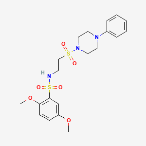 2,5-dimethoxy-N-(2-((4-phenylpiperazin-1-yl)sulfonyl)ethyl)benzenesulfonamide