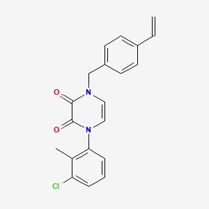 molecular formula C20H17ClN2O2 B2393326 1-(3-Chloro-2-methylphenyl)-4-[(4-ethenylphenyl)methyl]pyrazine-2,3-dione CAS No. 886886-39-1