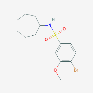 molecular formula C14H20BrNO3S B239333 4-bromo-N-cycloheptyl-3-methoxybenzenesulfonamide 