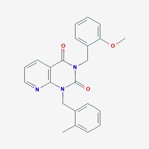 molecular formula C23H21N3O3 B2393335 3-(2-methoxybenzyl)-1-(2-methylbenzyl)pyrido[2,3-d]pyrimidine-2,4(1H,3H)-dione CAS No. 931943-19-0