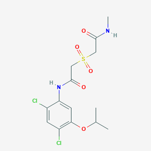2-{[2-(2,4-dichloro-5-isopropoxyanilino)-2-oxoethyl]sulfonyl}-N-methylacetamide