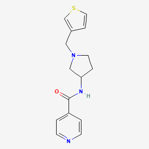 molecular formula C15H17N3OS B2393341 N-(1-(噻吩-3-基甲基)吡咯烷-3-基)异烟酰胺 CAS No. 2309311-27-9