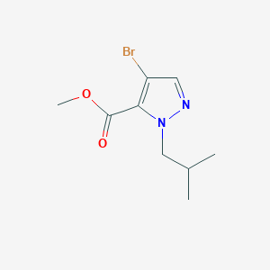 molecular formula C9H13BrN2O2 B2393351 methyl 4-bromo-1-isobutyl-1H-pyrazole-5-carboxylate CAS No. 1856048-84-4