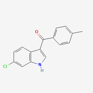 molecular formula C16H12ClNO B2393354 (6-chloro-1H-indol-3-yl)-(4-methylphenyl)methanone CAS No. 1094719-09-1