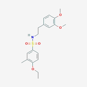 molecular formula C19H25NO5S B239336 N-[2-(3,4-dimethoxyphenyl)ethyl]-4-ethoxy-3-methylbenzenesulfonamide 