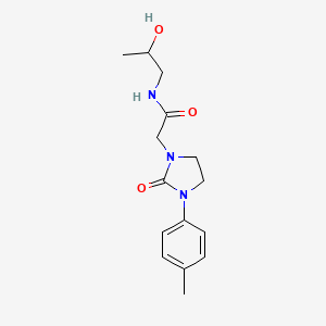 molecular formula C15H21N3O3 B2393360 N-(2-hydroxypropyl)-2-(2-oxo-3-(p-tolyl)imidazolidin-1-yl)acetamide CAS No. 1251698-23-3