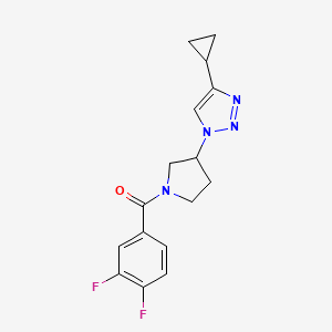 (3-(4-cyclopropyl-1H-1,2,3-triazol-1-yl)pyrrolidin-1-yl)(3,4-difluorophenyl)methanone