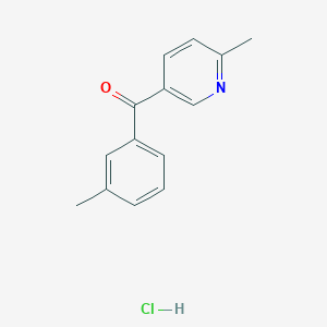 molecular formula C14H14ClNO B2393373 (3-Methylphenyl)-(6-methylpyridin-3-yl)methanone;hydrochloride CAS No. 2375269-51-3