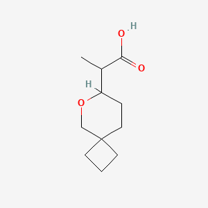 molecular formula C11H18O3 B2393376 2-(6-Oxaspiro[3.5]nonan-7-yl)propanoic acid CAS No. 2248346-97-4