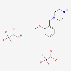 molecular formula C16H20F6N2O5 B2393385 1-(2-Methoxybenzyl)piperazine bis(trifluoroacetate) CAS No. 1192656-95-3