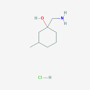 molecular formula C8H18ClNO B2393387 1-(Aminomethyl)-3-methylcyclohexanol hydrochloride CAS No. 37022-20-1