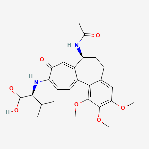 molecular formula C26H32N2O7 B2393390 (S)-2-(((S)-7-acetamido-1,2,3-trimethoxy-9-oxo-5,6,7,9-tetrahydrobenzo[a]heptalen-10-yl)amino)-3-methylbutanoic acid CAS No. 1491139-78-6