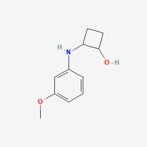molecular formula C11H15NO2 B2393393 2-[(3-甲氧基苯基)氨基]环丁醇 CAS No. 2196218-33-2