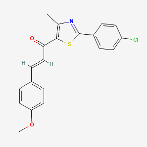 molecular formula C20H16ClNO2S B2393396 (E)-1-[2-(4-氯苯基)-4-甲基-1,3-噻唑-5-基]-3-(4-甲氧基苯基)-2-丙烯-1-酮 CAS No. 1164520-79-9