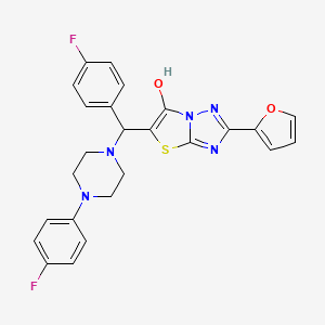 5-((4-Fluorophenyl)(4-(4-fluorophenyl)piperazin-1-yl)methyl)-2-(furan-2-yl)thiazolo[3,2-b][1,2,4]triazol-6-ol