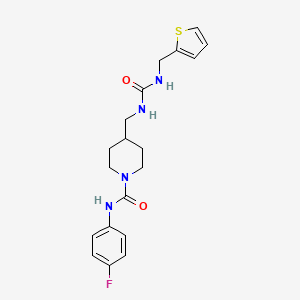 N-(4-fluorophenyl)-4-((3-(thiophen-2-ylmethyl)ureido)methyl)piperidine-1-carboxamide
