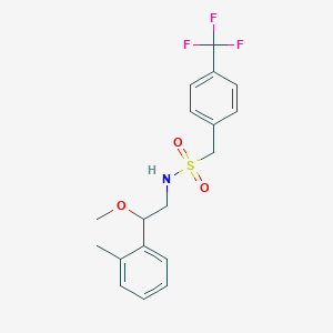 N-(2-methoxy-2-(o-tolyl)ethyl)-1-(4-(trifluoromethyl)phenyl)methanesulfonamide