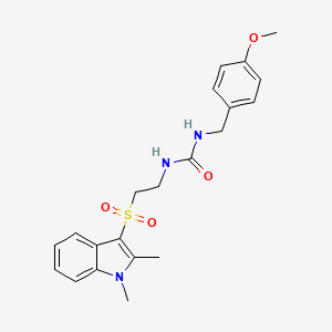 1-(2-((1,2-dimethyl-1H-indol-3-yl)sulfonyl)ethyl)-3-(4-methoxybenzyl)urea