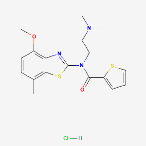 N-(2-(dimethylamino)ethyl)-N-(4-methoxy-7-methylbenzo[d]thiazol-2-yl)thiophene-2-carboxamide hydrochloride