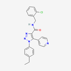 molecular formula C23H20ClN5O B2393419 N-(2-chlorobenzyl)-1-(4-ethylphenyl)-5-(pyridin-4-yl)-1H-1,2,3-triazole-4-carboxamide CAS No. 1251567-84-6