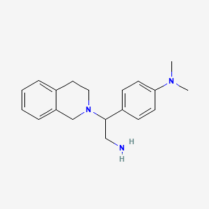 molecular formula C19H25N3 B2393420 (4-[2-Amino-1-(3,4-dihydroisoquinolin-2(1H)-YL)ethyl]phenyl)dimethylamine CAS No. 954578-77-9