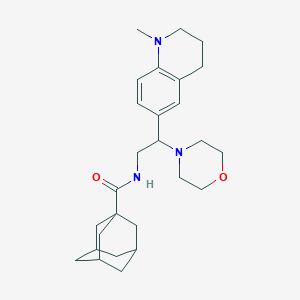 molecular formula C27H39N3O2 B2393421 N-[2-(1-甲基-3,4-二氢-2H-喹啉-6-基)-2-吗啉-4-乙基]金刚烷-1-甲酰胺 CAS No. 922034-27-3