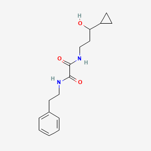 molecular formula C16H22N2O3 B2393422 N1-(3-cyclopropyl-3-hydroxypropyl)-N2-phenethyloxalamide CAS No. 1396791-85-7