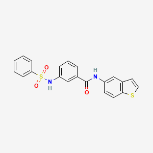 3-(benzenesulfonamido)-N-(1-benzothiophen-5-yl)benzamide