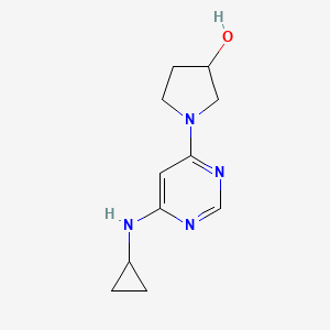 molecular formula C11H16N4O B2393435 1-(6-(Cyclopropylamino)pyrimidin-4-yl)pyrrolidin-3-ol CAS No. 1353974-11-4