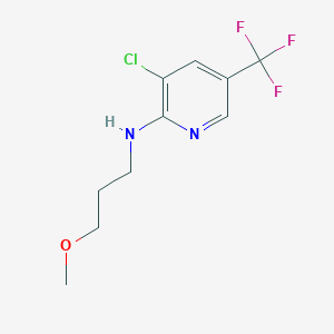 molecular formula C10H12ClF3N2O B2393437 3-chloro-N-(3-methoxypropyl)-5-(trifluoromethyl)pyridin-2-amine CAS No. 338406-33-0