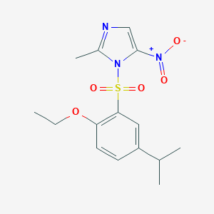 molecular formula C15H19N3O5S B239344 1-[(2-ethoxy-5-isopropylphenyl)sulfonyl]-5-nitro-2-methyl-1H-imidazole 