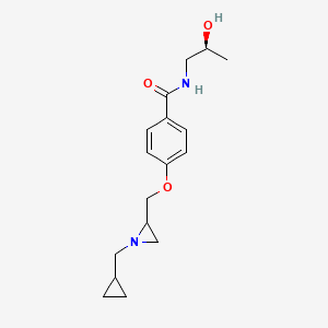 4-[[1-(Cyclopropylmethyl)aziridin-2-yl]methoxy]-N-[(2S)-2-hydroxypropyl]benzamide