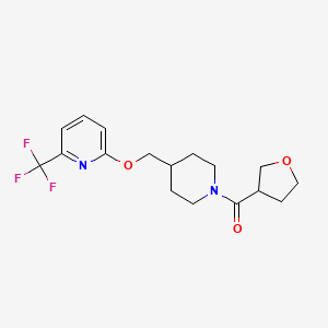 2-{[1-(Oxolane-3-carbonyl)piperidin-4-yl]methoxy}-6-(trifluoromethyl)pyridine