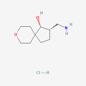 molecular formula C10H20ClNO2 B2393446 (3S,4R)-3-(Aminomethyl)-8-oxaspiro[4.5]decan-4-ol;hydrochloride CAS No. 2375250-69-2