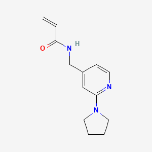 molecular formula C13H17N3O B2393453 N-[(2-Pyrrolidin-1-ylpyridin-4-yl)methyl]prop-2-enamide CAS No. 2176544-45-7