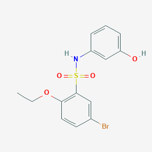 molecular formula C14H14BrNO4S B239346 5-bromo-2-ethoxy-N-(3-hydroxyphenyl)benzenesulfonamide 