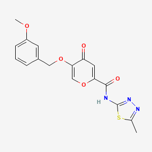 molecular formula C17H15N3O5S B2393461 5-((3-甲氧基苄基)氧基)-N-(5-甲基-1,3,4-噻二唑-2-基)-4-氧代-4H-吡喃-2-甲酰胺 CAS No. 1021209-95-9