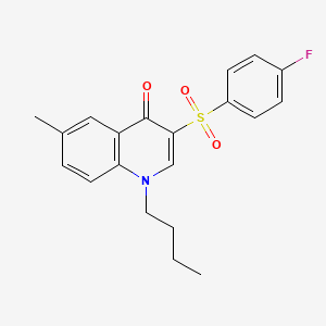 1-butyl-3-[(4-fluorophenyl)sulfonyl]-6-methylquinolin-4(1H)-one